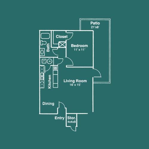 One Bedroom 700 sqft.gif - Canoan Village