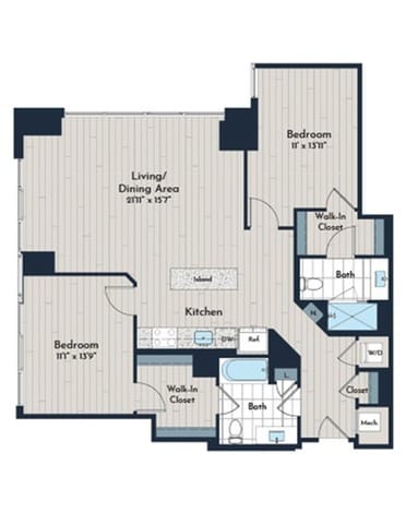 2B-5a Floor Plan - Meridian 2250 at Eisenhower Station