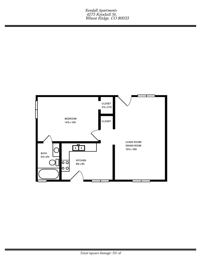 Floorplan - Kendall Street Apts