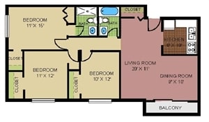 3BR/2BA - Highland Woods Towers & Gardens