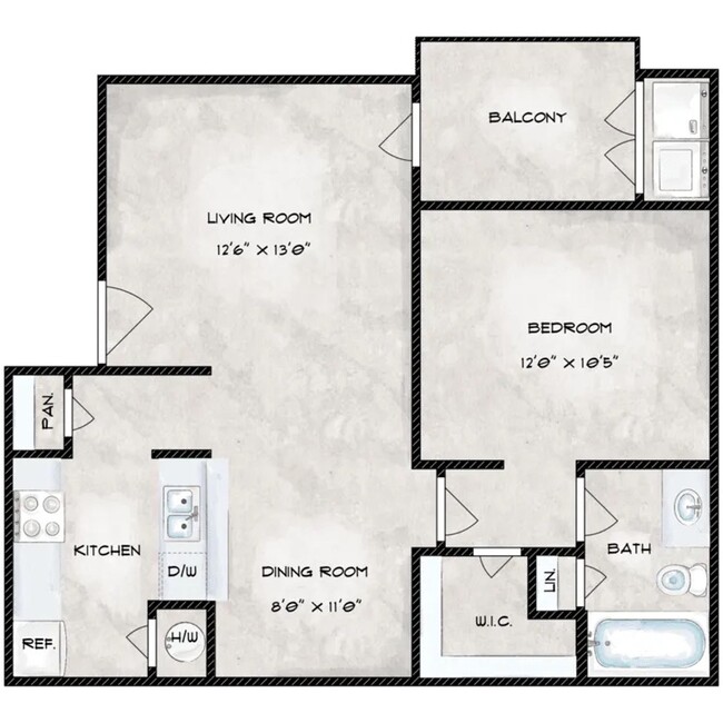 Floorplan - Foothills at the Preserve Apartments