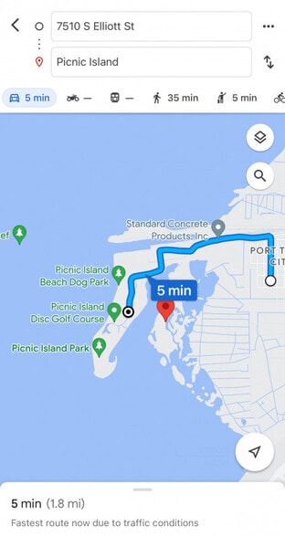 5 min to picnic island beach - 7510 S Elliott St