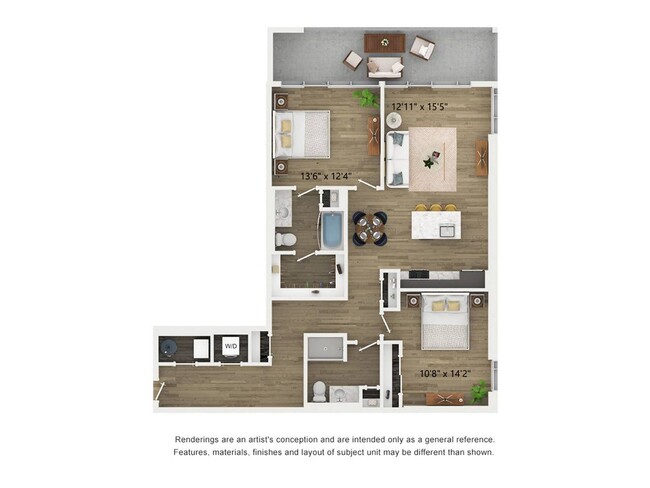 B6 Floor Plan at Cottonwood Broadway - Cottonwood Broadway