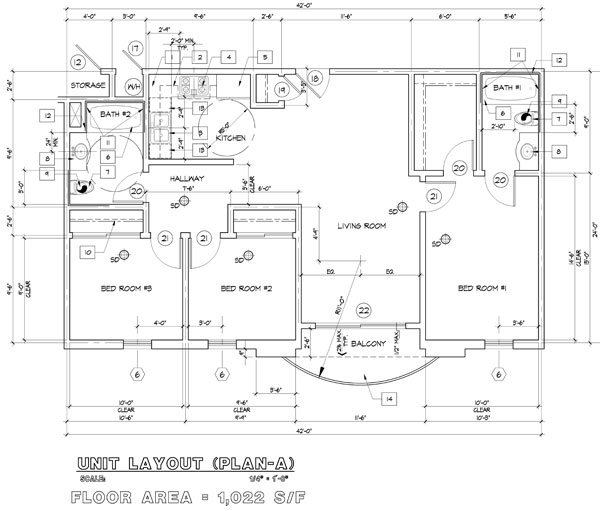 Three Bedroom - Plan A - Miramar Village Apartments