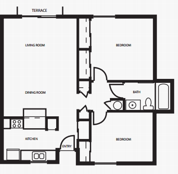 2BR/1BA - Countrywood Manor