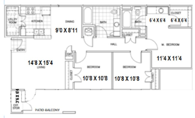 Floorplan - Western Springs Apartments