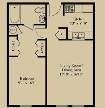 1BR/1BA - Three Springs Estates
