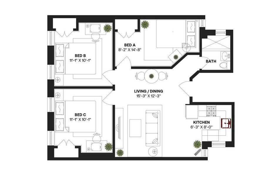 Building Photo - Room in Shared 3 bed/1 bath home