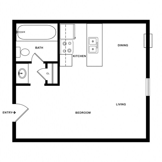 Floorplan - Hollywood Apartments