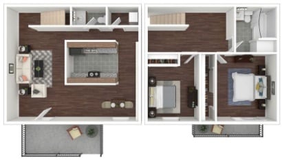 2BR/1.5BA B3 - The Grove at Pinemont