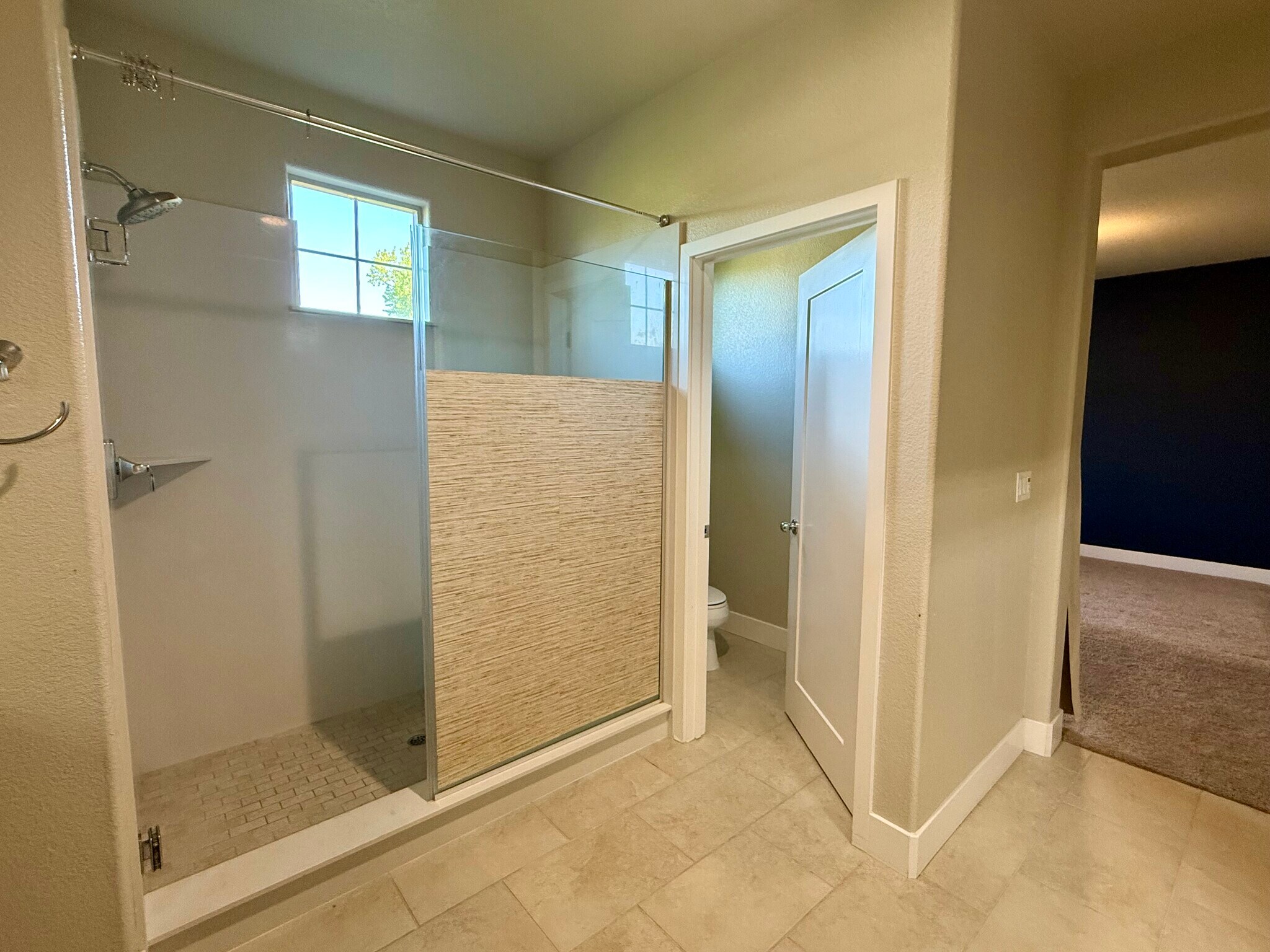 Master bath. Large Shower and separate toilet. And Double vanity and huge mirror! - 27 Rogers Ln