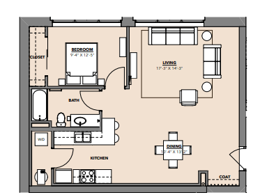 Floorplan - Hawthorne Apartments