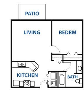 1BR/1BA - Bella Place Apartments