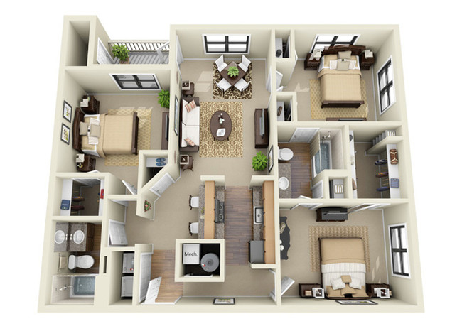 Floorplan - Park Trace Apartments