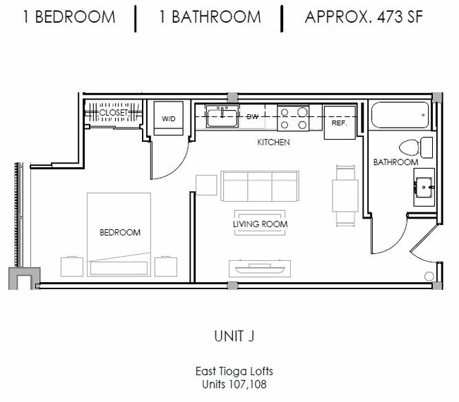 Floorplan - East Tioga Lofts