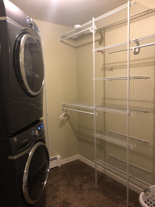 Laundry room with extra shelves and hanging space - 575 N Canyon Creek Rd