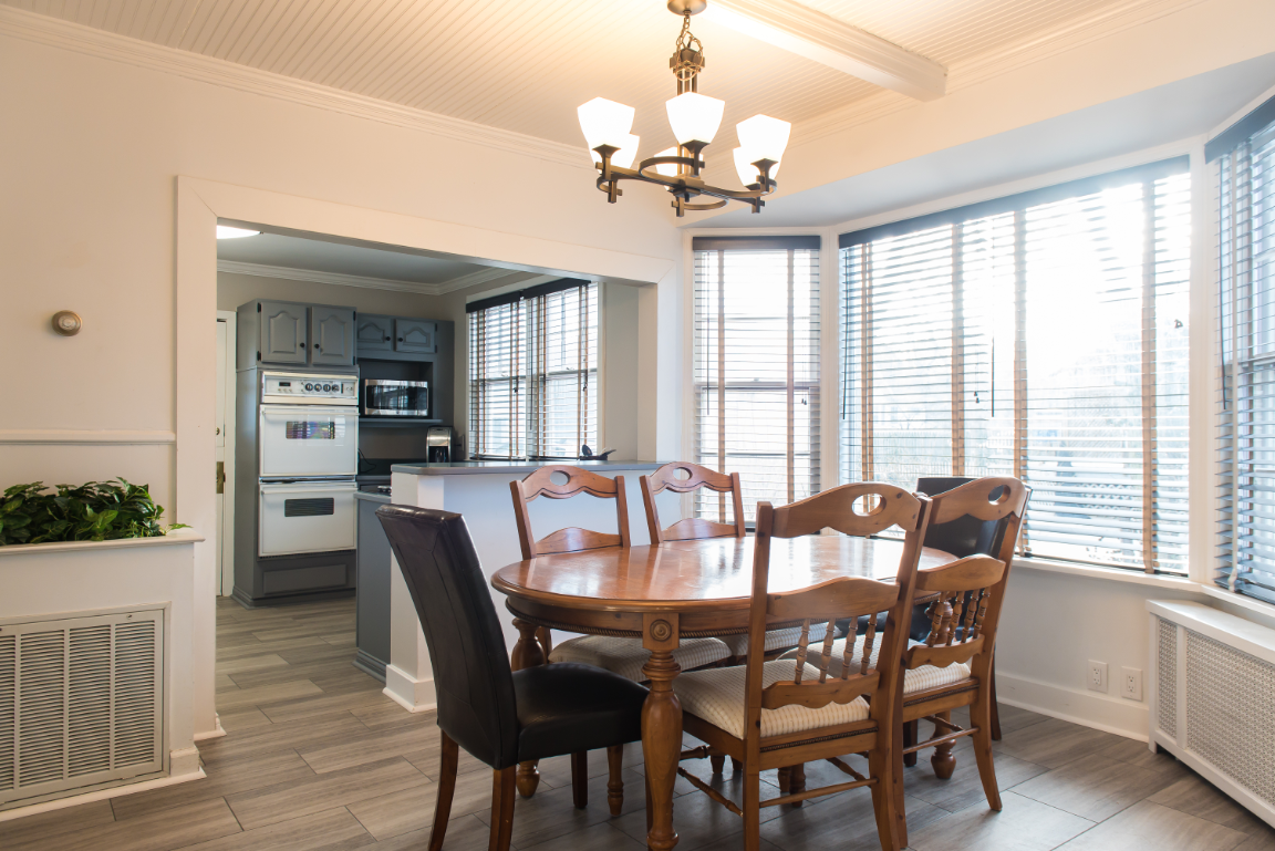 Dining room, open to kitchen. - 15 North Ave