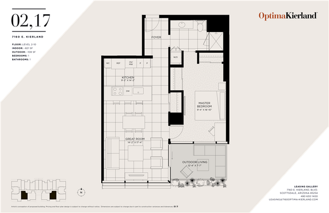 Floorplan - Optima Kierland Apartments