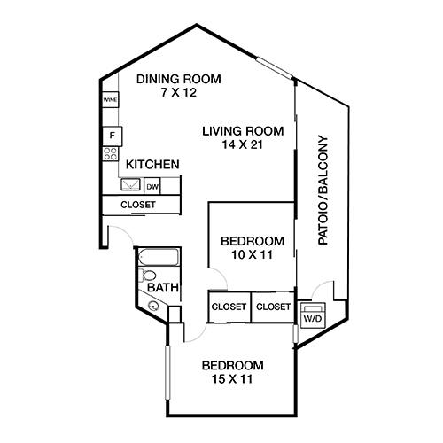 Floorplan - The Bluffs at Pacifica Apartments