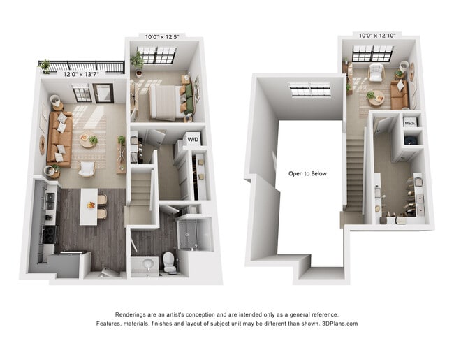 1-Bedroom 1-Bath w/ Loft | 984 sqft - The Whit