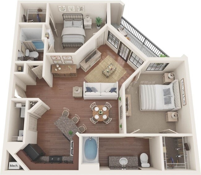 Floorplan - CREEKSIDE VUE APARTMENTS