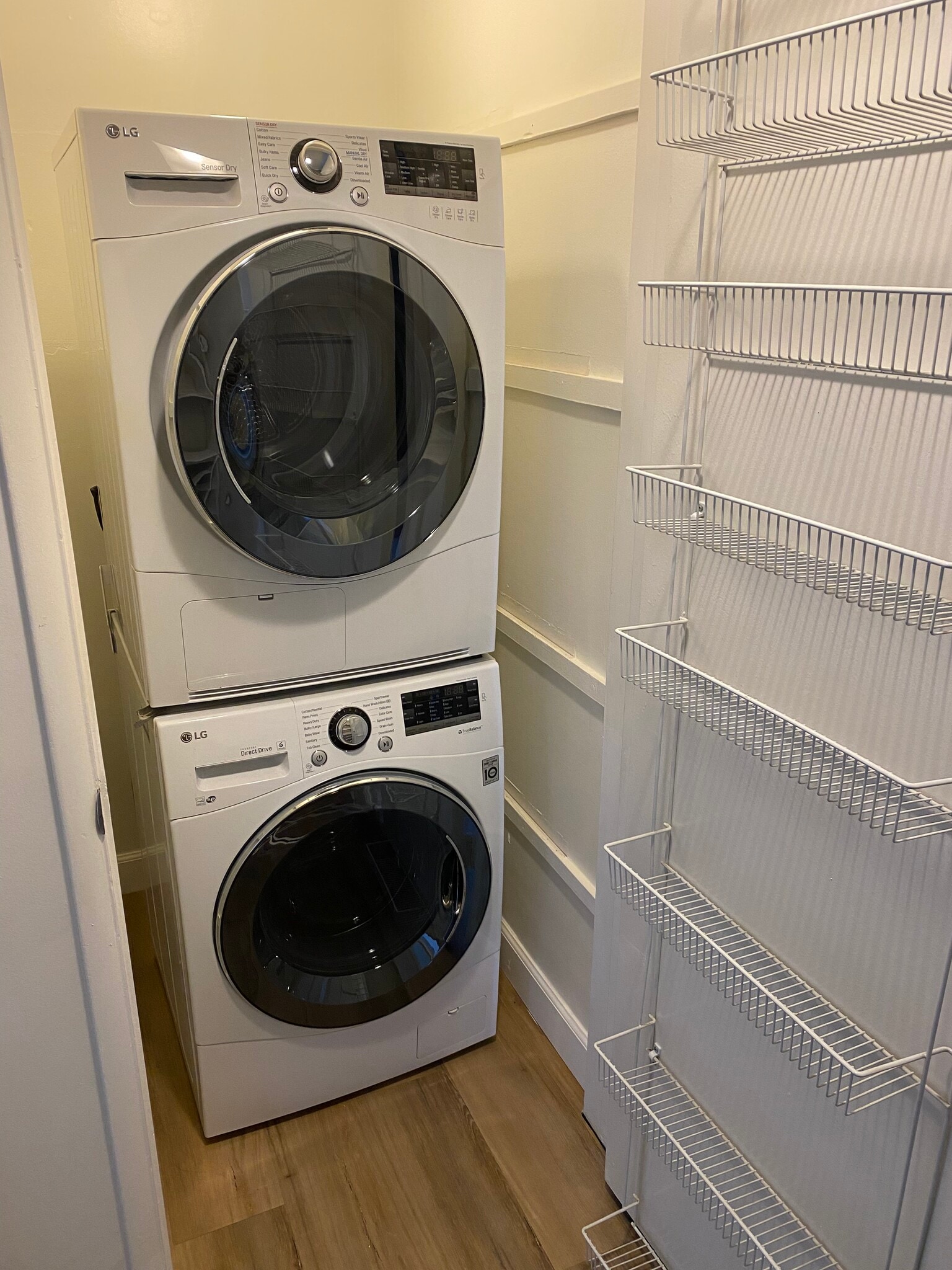 Stacked washer/dryer and additional storage - 241 S Barrington Ave