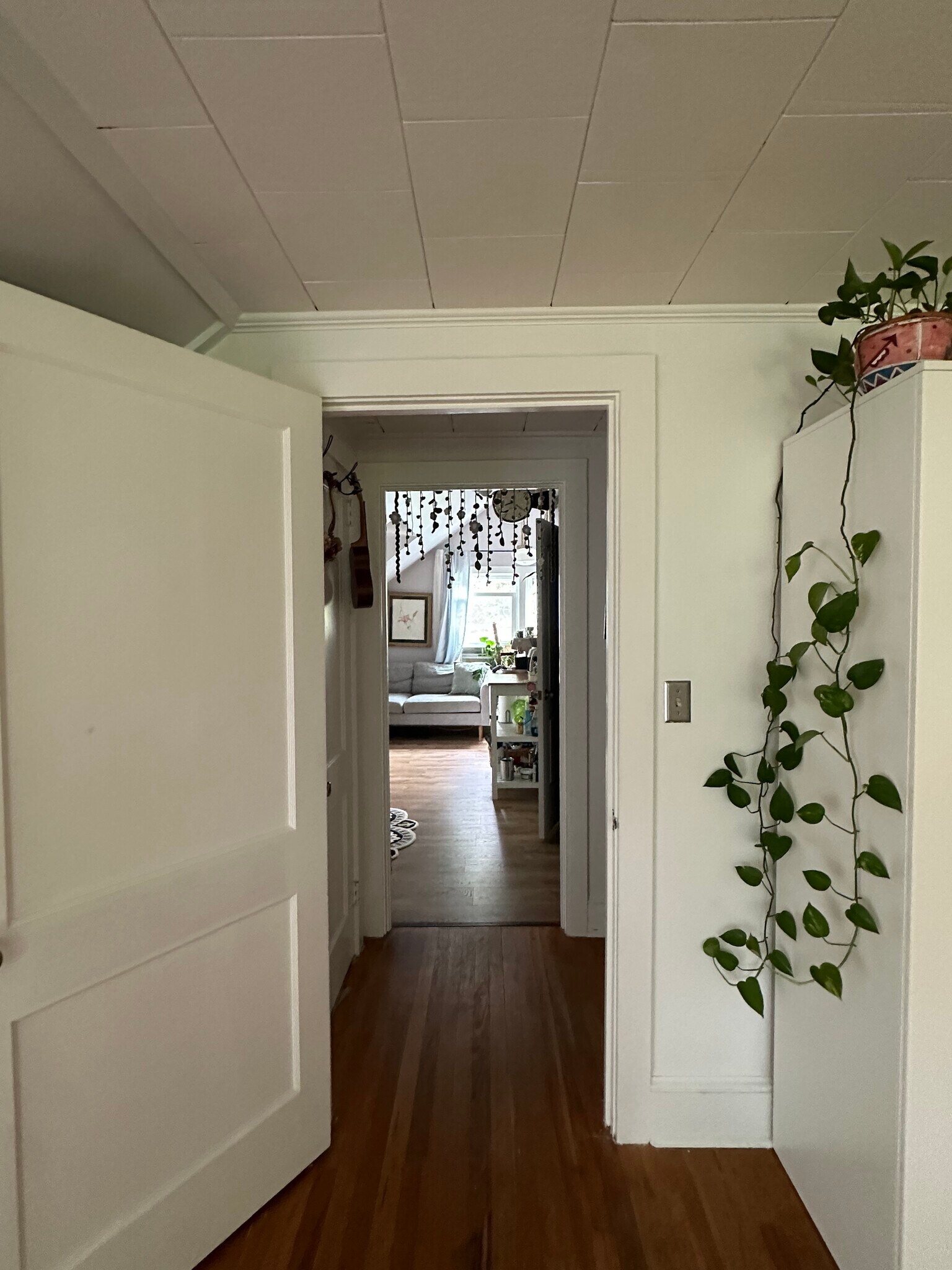 View from bedroom into kitchen/living area - 103 Old Fayetteville Rd