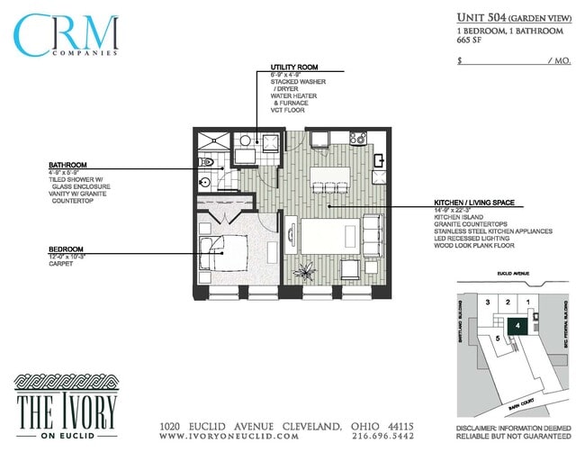 Floorplan - Ivory on Euclid
