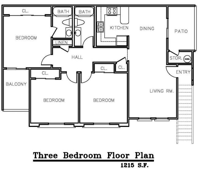 Floorplan - Palm Terrace Apartments