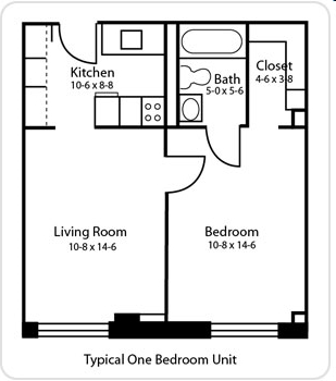 1BR/1BA - Lutheran Manor Apartments