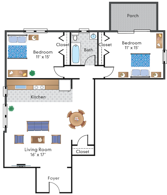 Floorplan - The Rodman Apartments