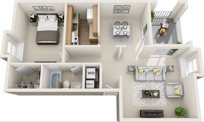 Floorplan - Mill House at East Cobb Apartment Homes