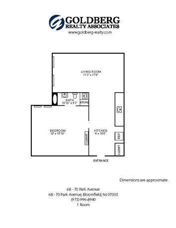 1BR/1BA - 68-70 Park Avenue Apartments