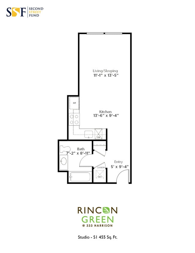 S1 STUDIO 455 SQFT - Rincon Green