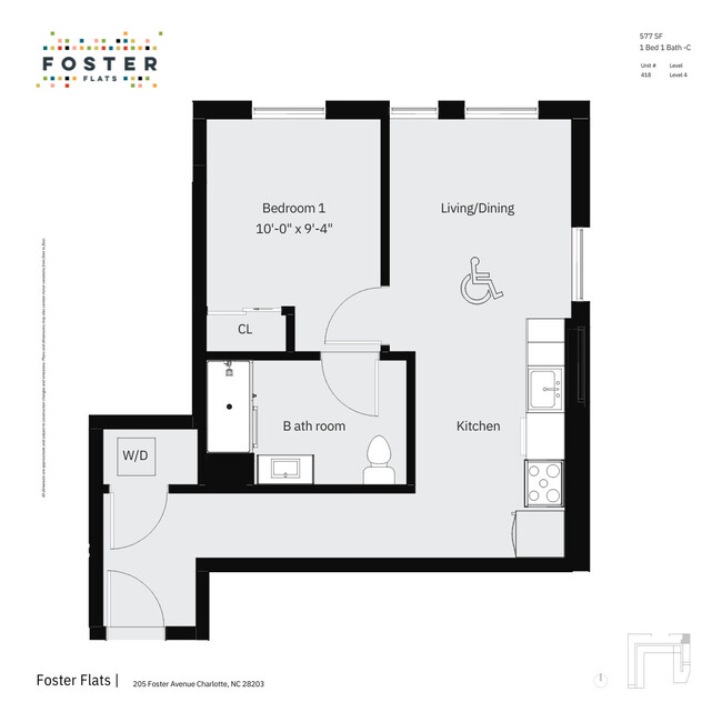 Floorplan - Foster Flats