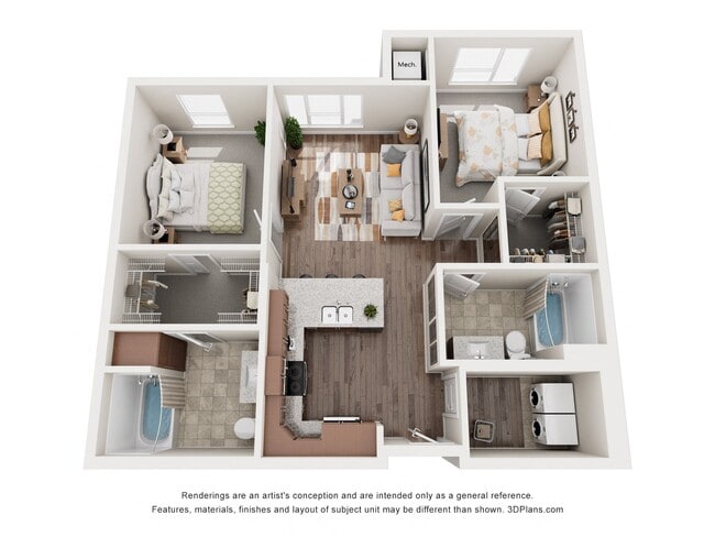 Floorplan - The Quill 55+ Apartments