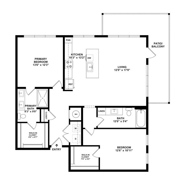 Floorplan - Evren Apartments of Lees Summit