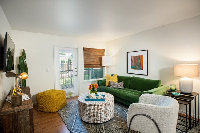 A1 Floorplan - Living Room and Balcony - Memorial Heights