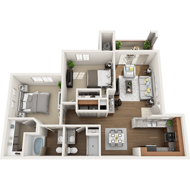 Floorplan - Del Mar Apartments