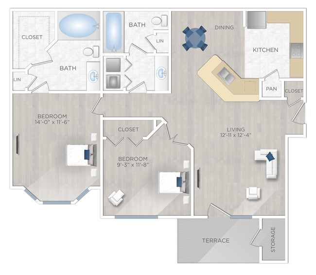 Floorplan - Montecristo Apartments