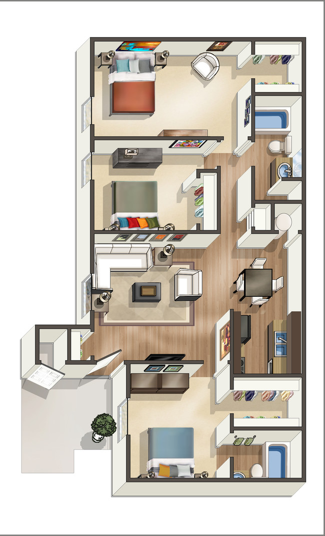 Floorplan - Echo Trail Apartments