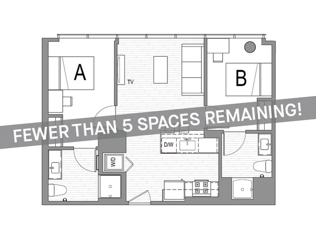 2x2 E - Fewer than 5 Spaces Remaining! - Student | Rise at Riverfront Crossings