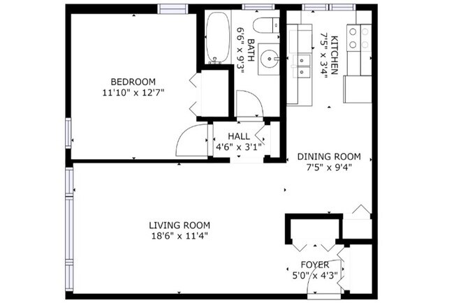 1BR/1BA - George & Stevens Apartments