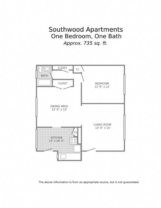 Floorplan - Southwood Apartments - County