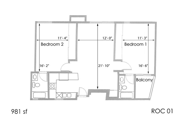 Floorplan - Park Rochester Apartments