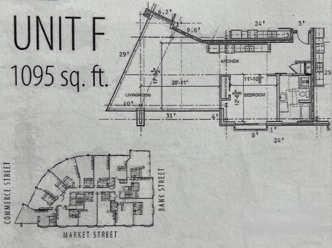 Floor plan - photo from closing documents - 221 Market St