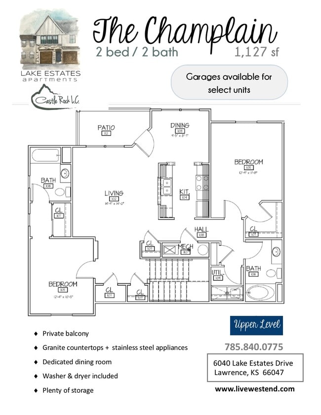 The Champlain - 2 bedroom - Lake Estates