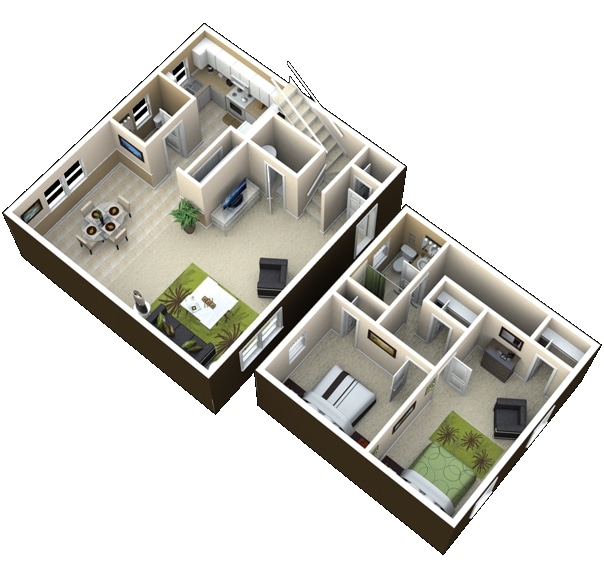 2BR/1.5BA - The Landing Townhomes