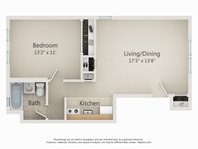 1-Bedroom Junior - Bloomfield Manor