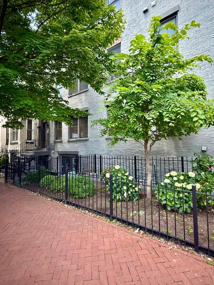 The garden separating the patio from the sidewalk. - 1240 4th St NW